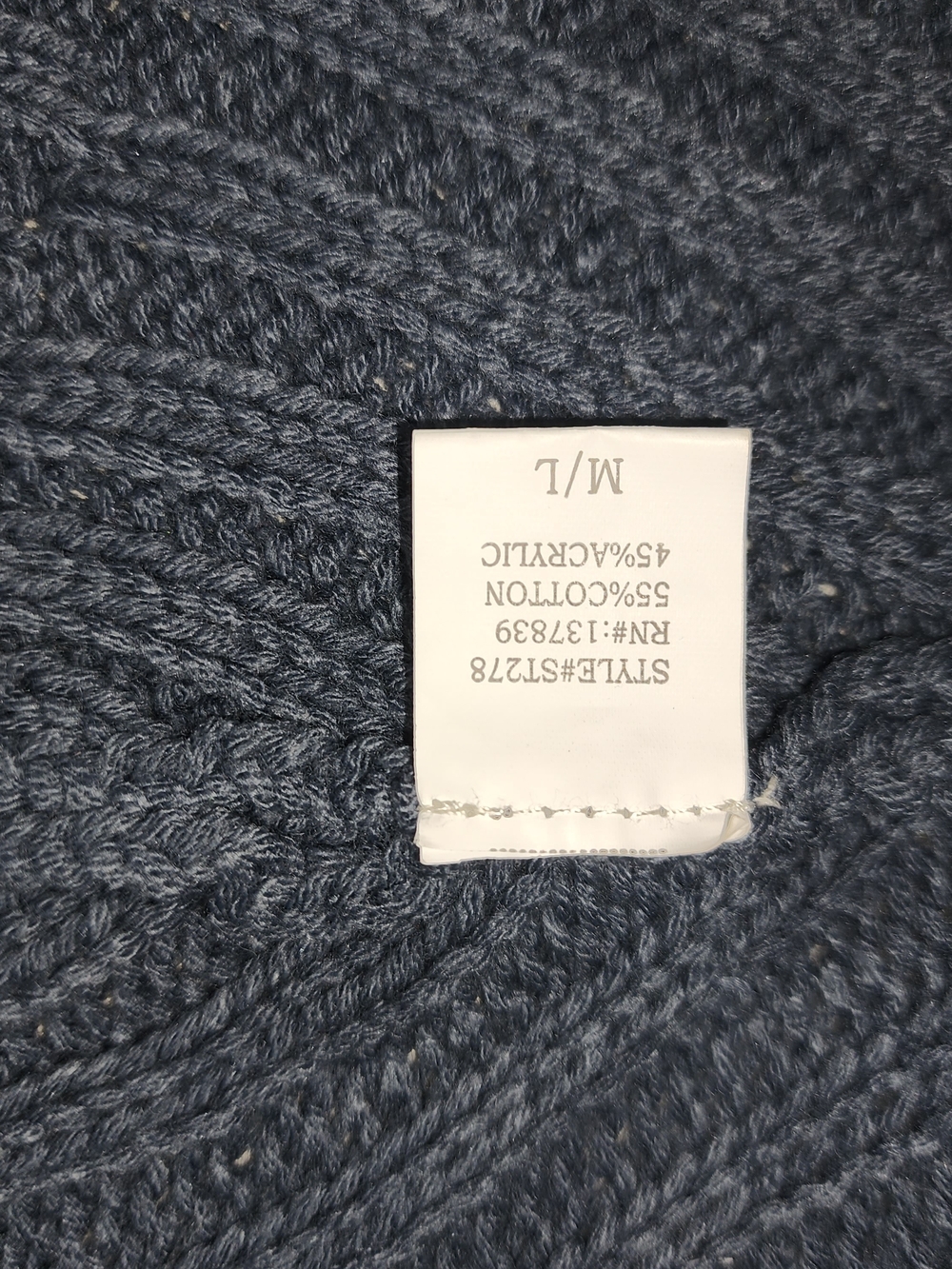 debut Open-Front Cable Knit Cardigan - Slate Blue - Picture 9 of 9